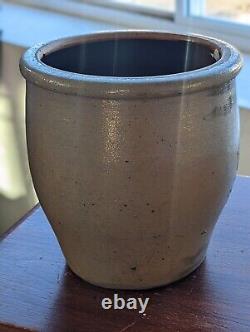 RARE Cream Pot Stoneware Jar HAMILTON JONES GREENSBORO PA Shield Crock