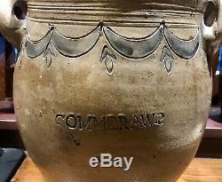 RARE STONEWARE OVOID JAR by THOMAS COMMERAW