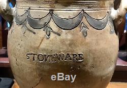 RARE STONEWARE OVOID JAR by THOMAS COMMERAW
