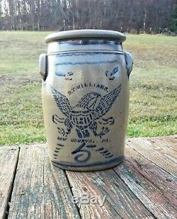 R. T. Williams 5 gallon eagle stoneware crock