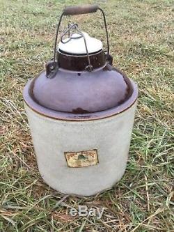 Rare 20th Western Stoneware Canning Crock With LID Honey Crock Make Me A Offer