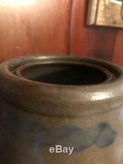 Rare 3/4 Gal. Western PA Stoneware Canning Wax Sealer Striper Stripe Crock