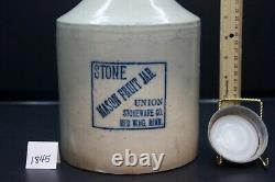Rare Amazing Condition Red Wing Union Stoneware Mason Fruit Jar in Gallon Size