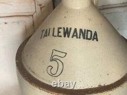 Rare Antique 5 Gallon Jug Stoneware Crock Tallewanda Springs College Corner Ohio