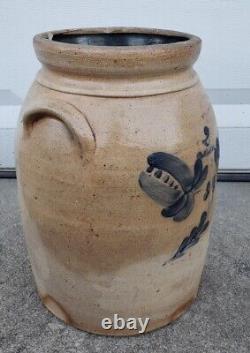 Rare Antique Haidle & Zipf Union Pottery Newark NJ New Jersey Stoneware Crock