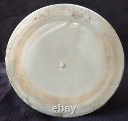 Rare Antique Salt Glazed One Gallon Stoneware Pottery Crock Jug Brown and White