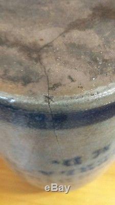 Rare Antique Sanders Stoneware Crock Cumberland MD Dry Goods Groceries