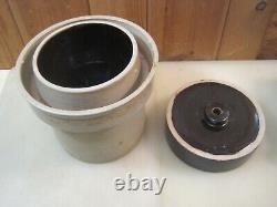 Rare Antique Stoneware Fermenting Crock Fermentation B6767