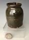 Rare Little Brown Antique Stoneware Nutmeg Spice Jar Crock With Lid, Bennington Vt