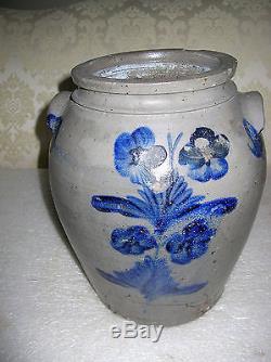 Rare Petersburg Va Stoneware Crock Attrib Ducey Brothers