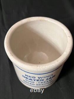 Rare Red Wing Advertising Crock Beater Jar Home Mercantile Co. Kellerton, Iowa