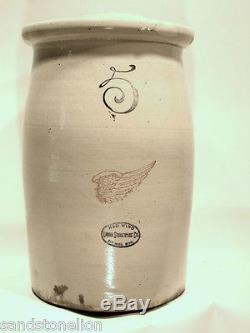 Rare Red Wing Stoneware 5 Gallon Butter Churn Crock with dasher SUPER NICE PIECE
