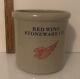 Rare Red Wing Stoneware Miniature Crock With Blue Lettering 6 Tall Stamped