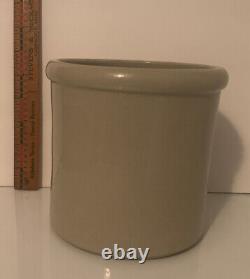 Rare Red Wing Stoneware Miniature Crock With Blue Lettering 6 Tall Stamped