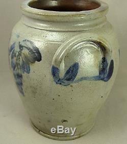 Rare Small Remmey 1 gal Decorated Stoneware Crock 19th cent