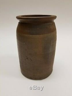 Rare VTG Antique Upper Alton Illinois Two-Tone Stoneware Crock Jar 9.5 Tall