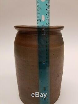Rare VTG Antique Upper Alton Illinois Two-Tone Stoneware Crock Jar 9.5 Tall