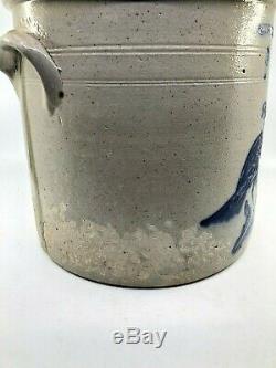 Rare Whites Utica 3 Gallon Stoneware Crock Blue Bird Glaze