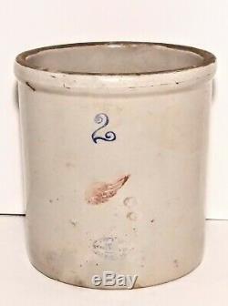 Red Wing Union Stoneware 2 Gallon Crock With Big Wing
