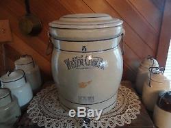 Red Wing Union Stoneware 5 gallon ice water cooler with advertising is very rare