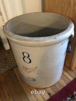 Red Wing Union Stoneware Company 8 Gallon Crock With Handles