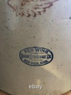 Red Wing Union Stoneware Company 8 Gallon Crock With Handles