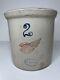 Red Wing Union Stoneware Crock 2 Gallon With 4 Wing Feather Free Shipping