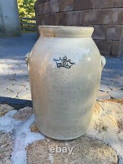 Robinson Ransbottom 6 Gallon Antique Vintage Pottery Jug Stoneware Crock Planter