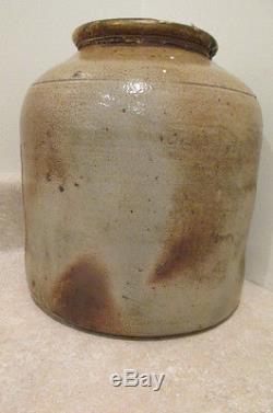 S25 Antique Stoneware Snuff Jar Crock LID Label Maccoboy Spottswood Nj Tecumseh