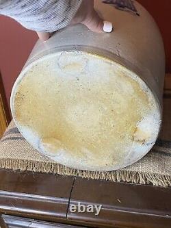 SCARCE Antique Primitve Salt Glazed Stoneware J. M. PRUDEN Elizabeth NJ Jar Crock