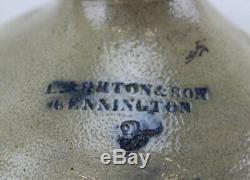 STONEWARE JUG CROCK Cobalt I Norton & Dons Bennington #3 Salt Glazed Antique