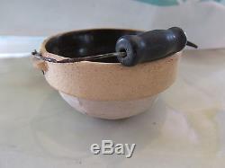 Salesman Sample Crock Pitcher Bean Pot Bowl Tiny Western Stoneware Co Antique