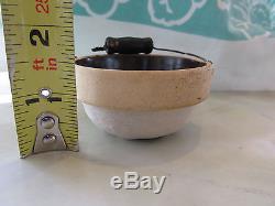 Salesman Sample Crock Pitcher Bean Pot Bowl Tiny Western Stoneware Co Antique