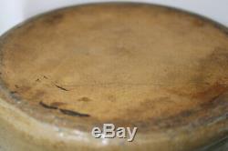 Salt Glazed Art Stoneware with Stenciling Crock Antique Primitive (cracks/chips)