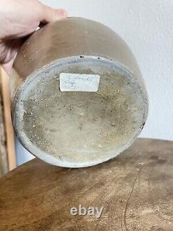 Salt Glazed Early 19th C Stoneware Crock 5 Quart Great Condition Storage Jar