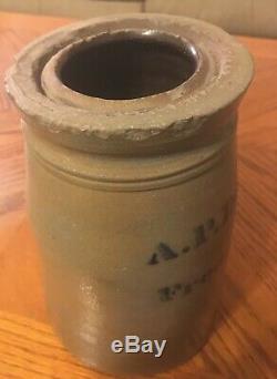 Scarce Donaghho Fredericktown PA Antique Stoneware Crock Pottery 8 Canning Jar
