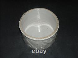 Small 1# INDIAN SCENE Stoneware Butter Crock Salt Glaze