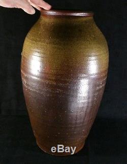 Southern 1840s Tall Rounded Stoneware Crock Jar 16.5 Inch EXC & May Be Craven