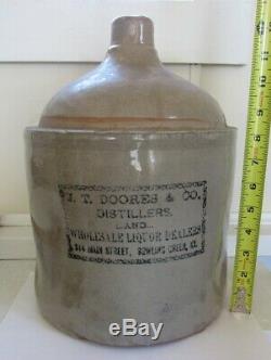 Stoneware Advertising Distillers Jug C -1890 Bowling Green, KY