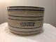 Stoneware Cake Crock With Lid & Plate White Hall Or Western Pottery