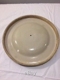 Stoneware Cake Crock with Lid & Plate White Hall or Western Pottery