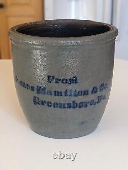 Stoneware JAMES HAMILTON GREENSBORO PA Gallon Cream Pot Jar Crock