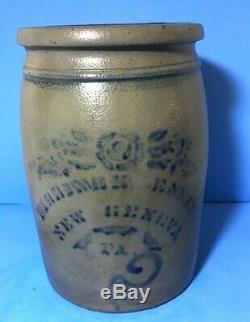 Stoneware Jar, Dilliner & Eneix, New Geneva PA, Stencil Freehand #2 & Stripe