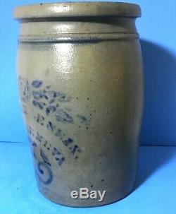 Stoneware Jar, Dilliner & Eneix, New Geneva PA, Stencil Freehand #2 & Stripe