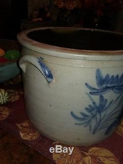 T. G. Daub or W. M. Rooker Easton, PA Attributed 4 Gallon Decorated Stoneware
