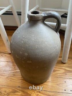 T. O. Goodwin W. Hartford CT Antique Stoneware Pottery Jug Crock Ovoid Early 19th