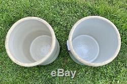 Two 20 Gallon Western Stoneware Monmouth IL Crocks In Excellent Condition