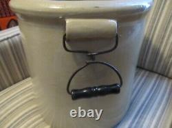 VTG. WESTERN STONEWARE MONMOUTH ILL. # 5 CROCK WithWIRE BALE HANDLES EXCELLENT