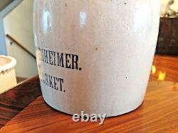 V. RARE Pottery Pickle Crock-STONEWARE CROCK BLOCH & GUGGENHEIMER-HARLEM MARKET