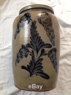 Very Elaborate Stoneware 2 Gallon Jar